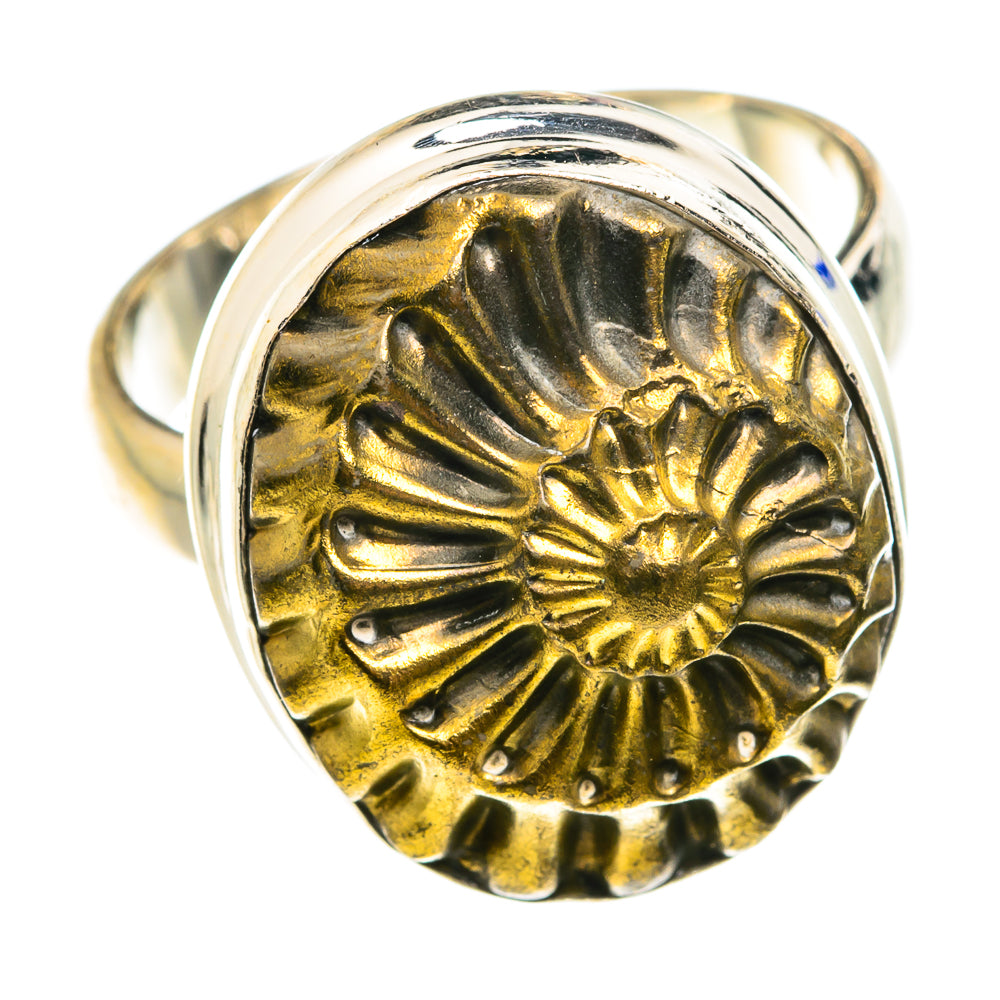Pyrite Fossil Rings handcrafted by Anasilvercos - RING75807