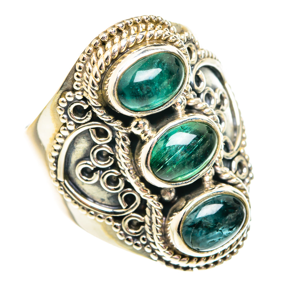 Green Tourmaline Rings handcrafted by Anasilvercos - RING75817