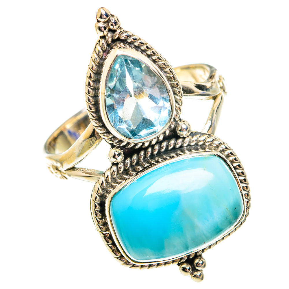 Larimar Rings handcrafted by Anasilvercos - RING75831