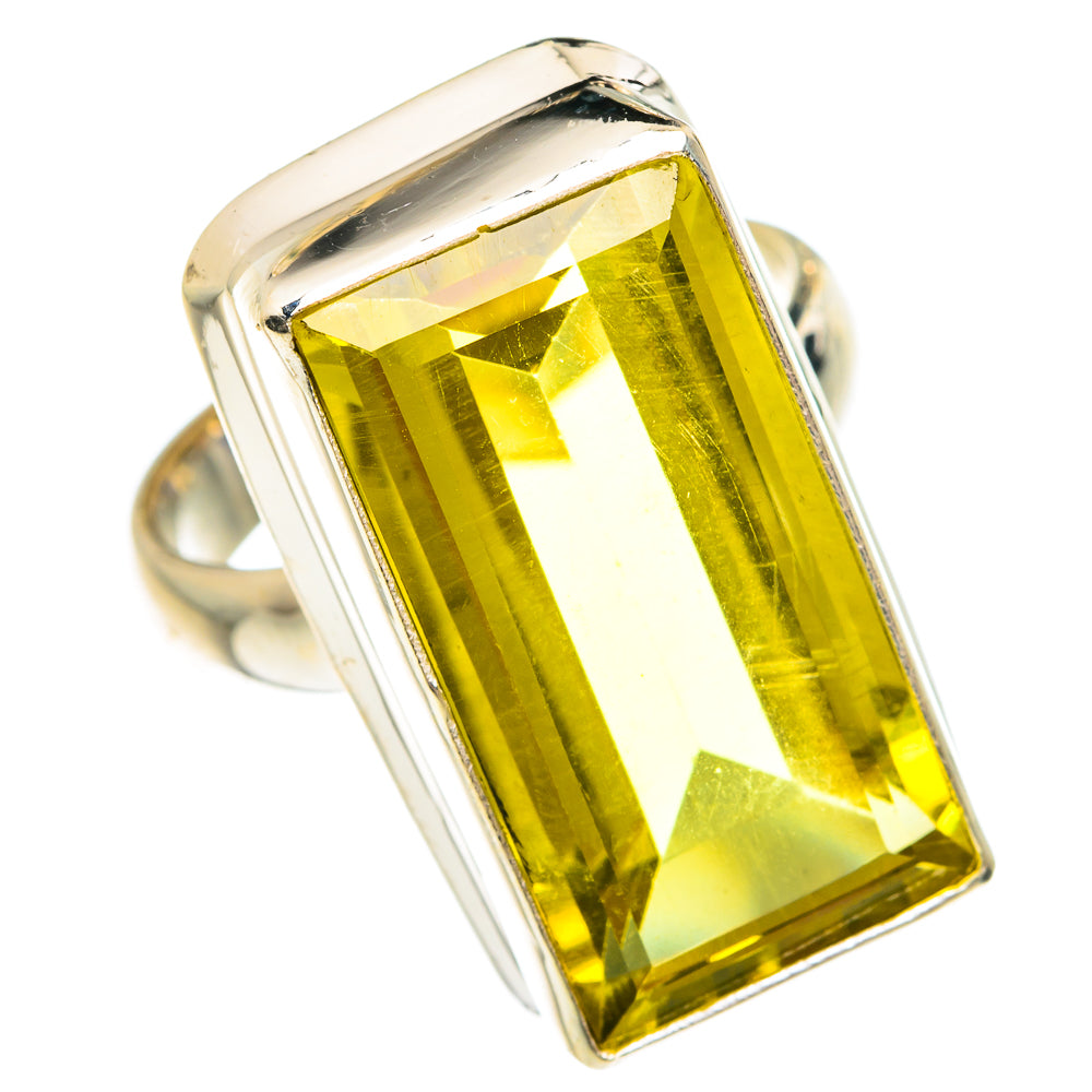 Lemon Quartz Rings handcrafted by Anasilvercos - RING75860