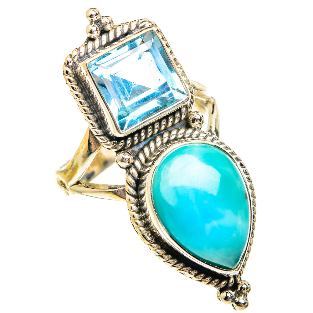Larimar Rings handcrafted by Anasilvercos - RING75871