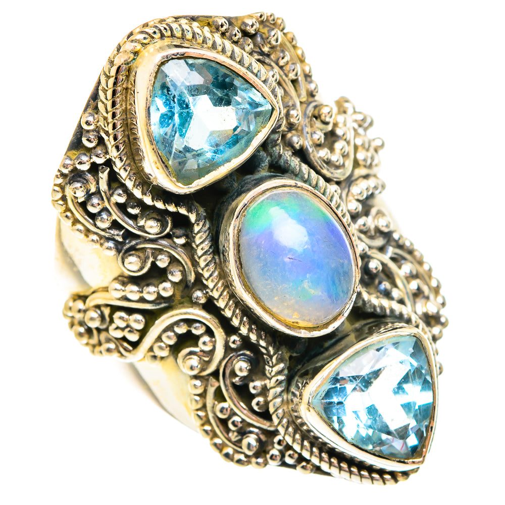 Ethiopian Opal Rings handcrafted by Anasilvercos - RING75895