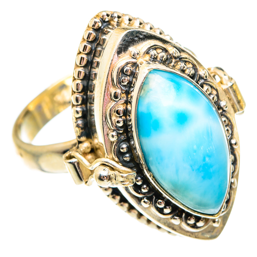 Larimar Rings handcrafted by Anasilvercos - RING75899
