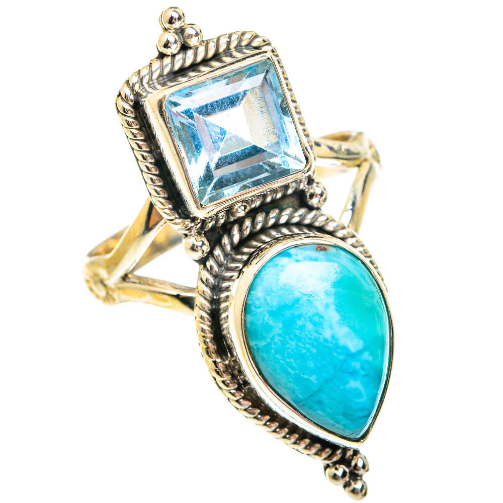 Larimar Rings handcrafted by Anasilvercos - RING75901