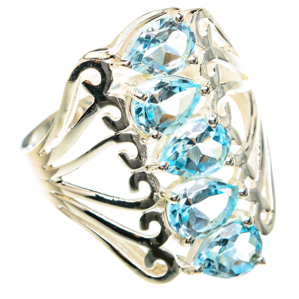 Blue Topaz Rings handcrafted by Anasilvercos - RING75924