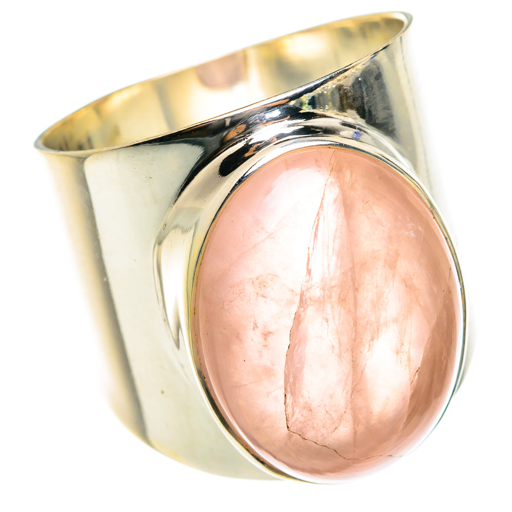 Rose Quartz Rings handcrafted by Anasilvercos - RING75934