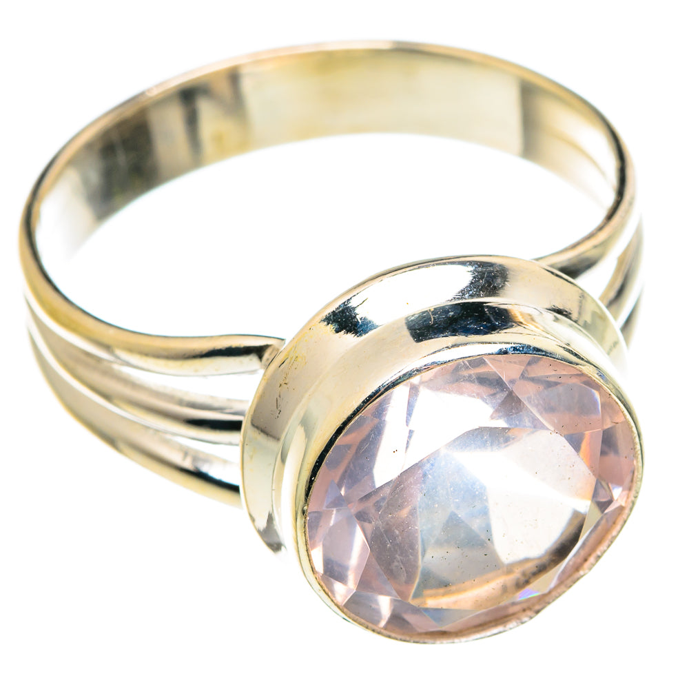 Rose Quartz Rings handcrafted by Anasilvercos - RING75935