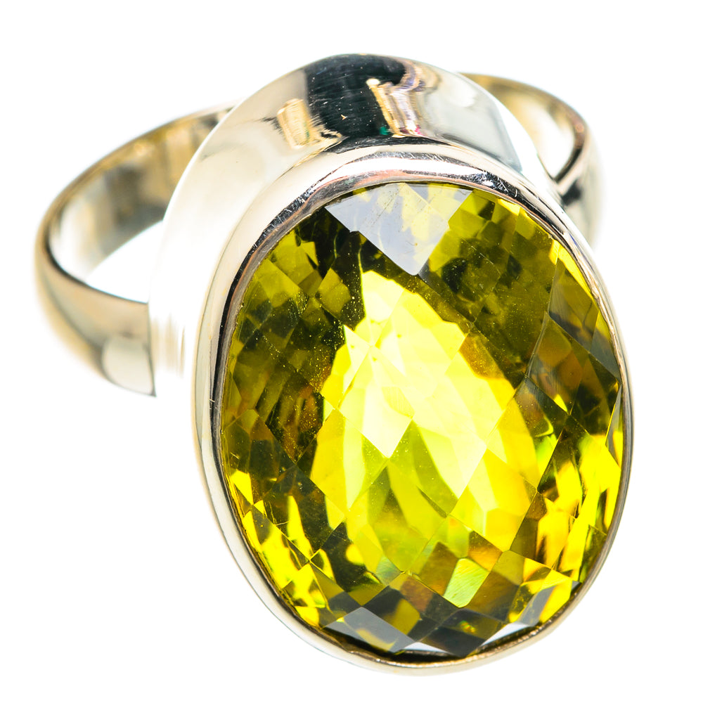 Lemon Quartz Rings handcrafted by Anasilvercos - RING75947