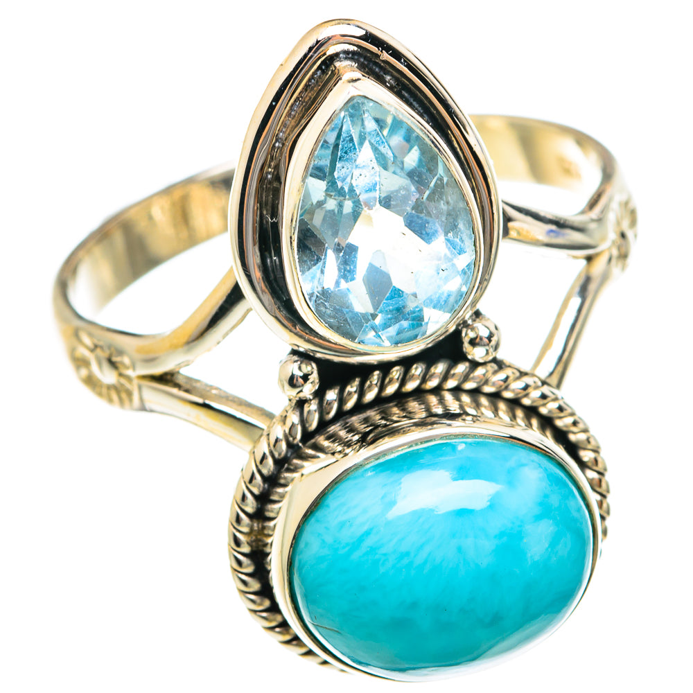 Larimar Rings handcrafted by Anasilvercos - RING75949