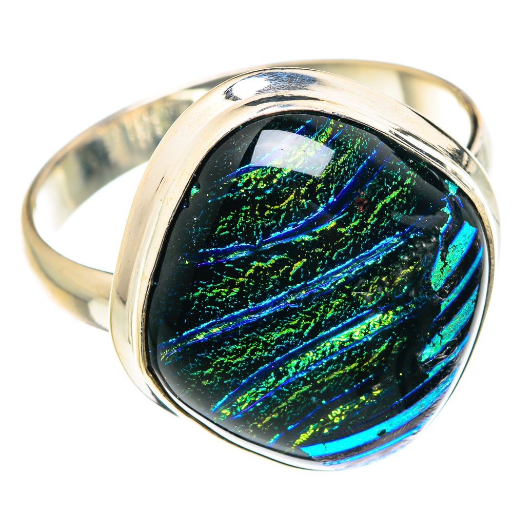 Dichroic Glass Rings handcrafted by Anasilvercos - RING75955
