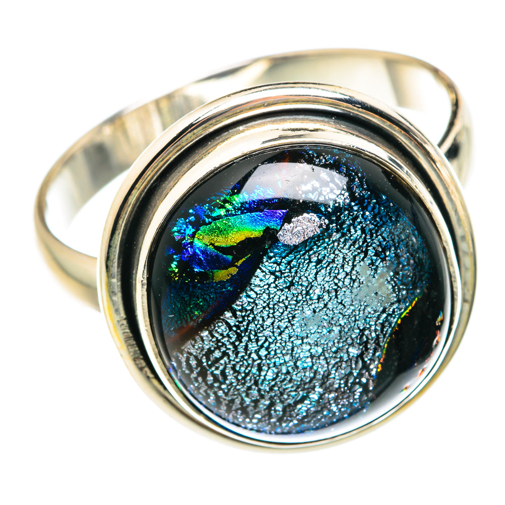 Dichroic Glass Rings handcrafted by Anasilvercos - RING75972