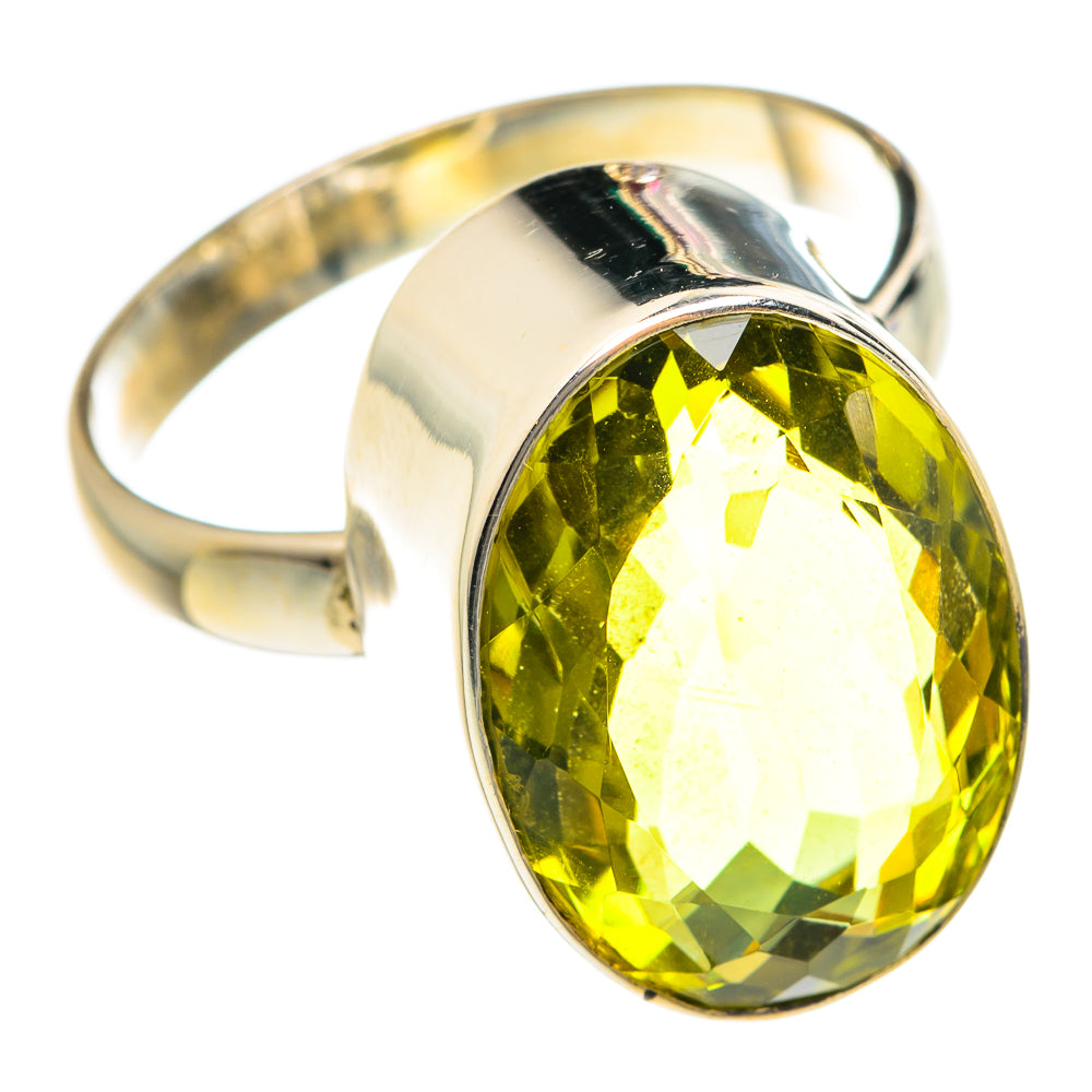 Lemon Quartz Rings handcrafted by Anasilvercos - RING75974