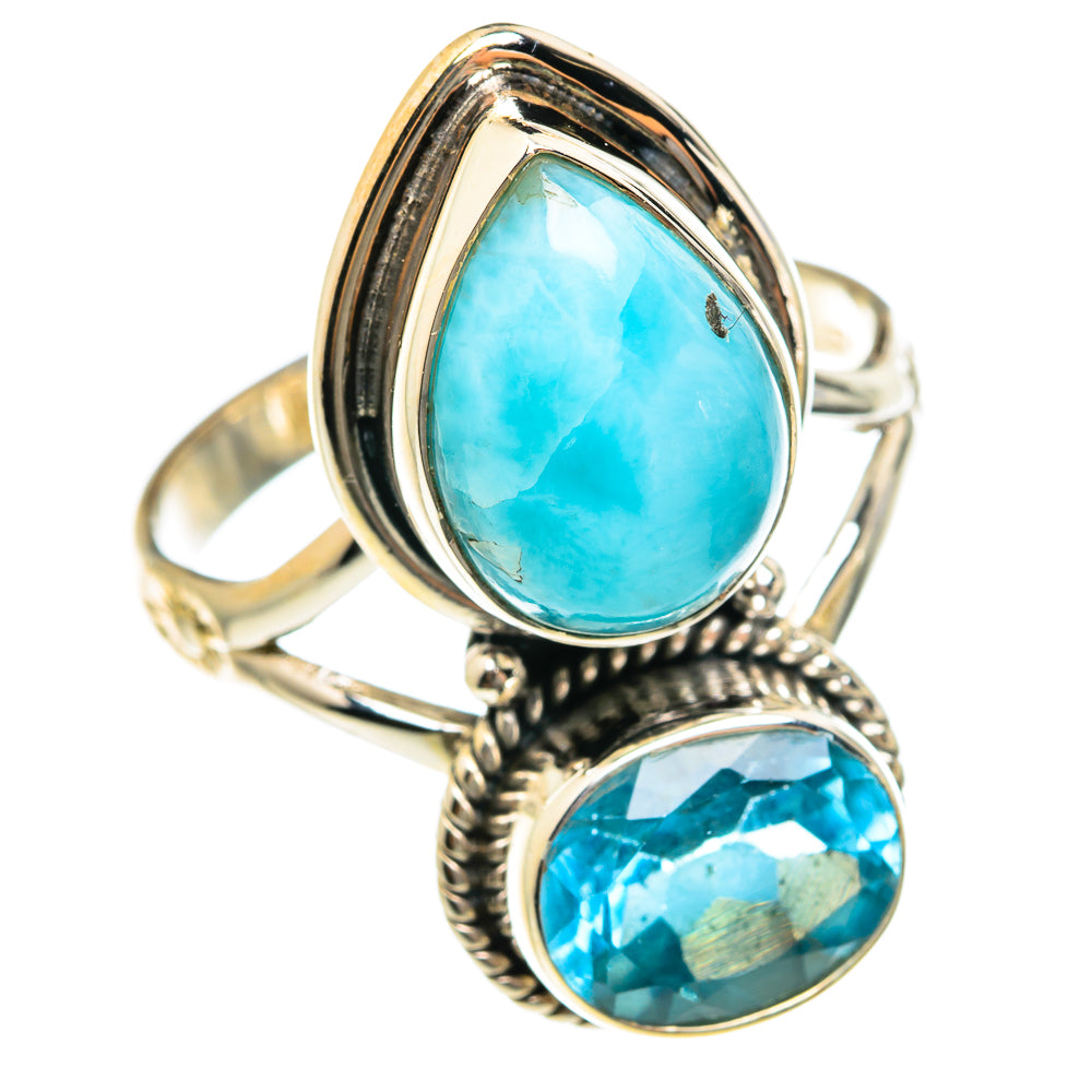 Larimar Rings handcrafted by Anasilvercos - RING75976