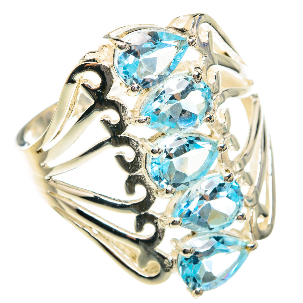 Blue Topaz Rings handcrafted by Anasilvercos - RING75977