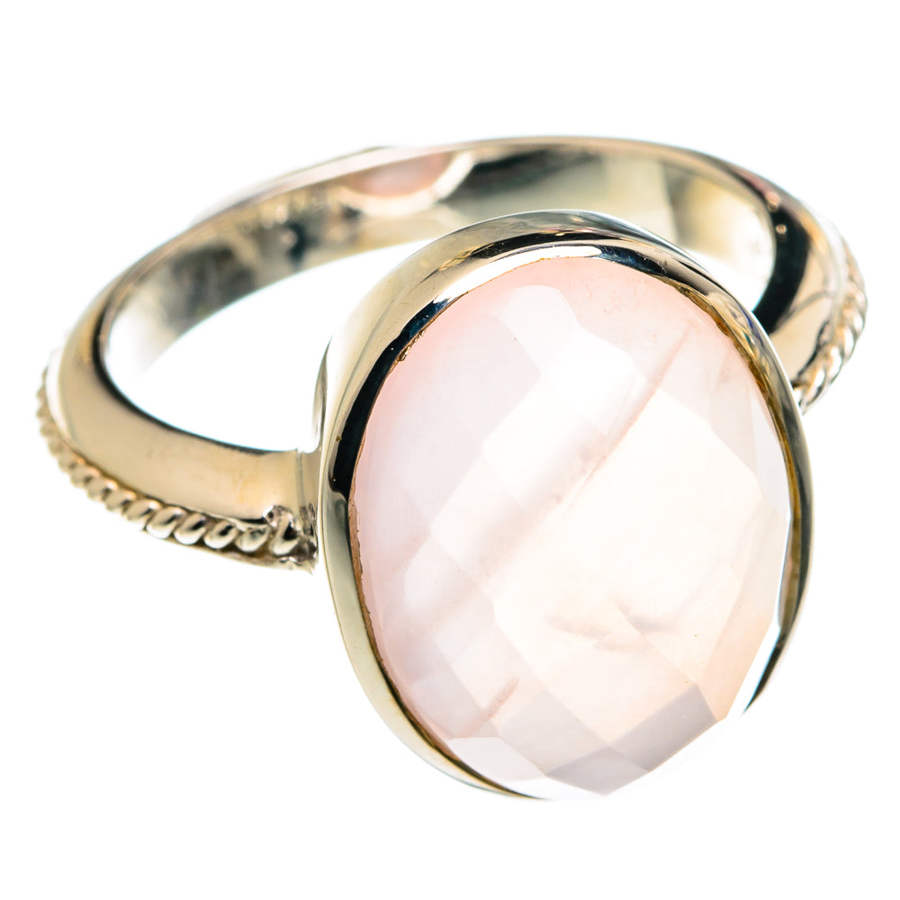 Rose Quartz Rings handcrafted by Anasilvercos - RING75986
