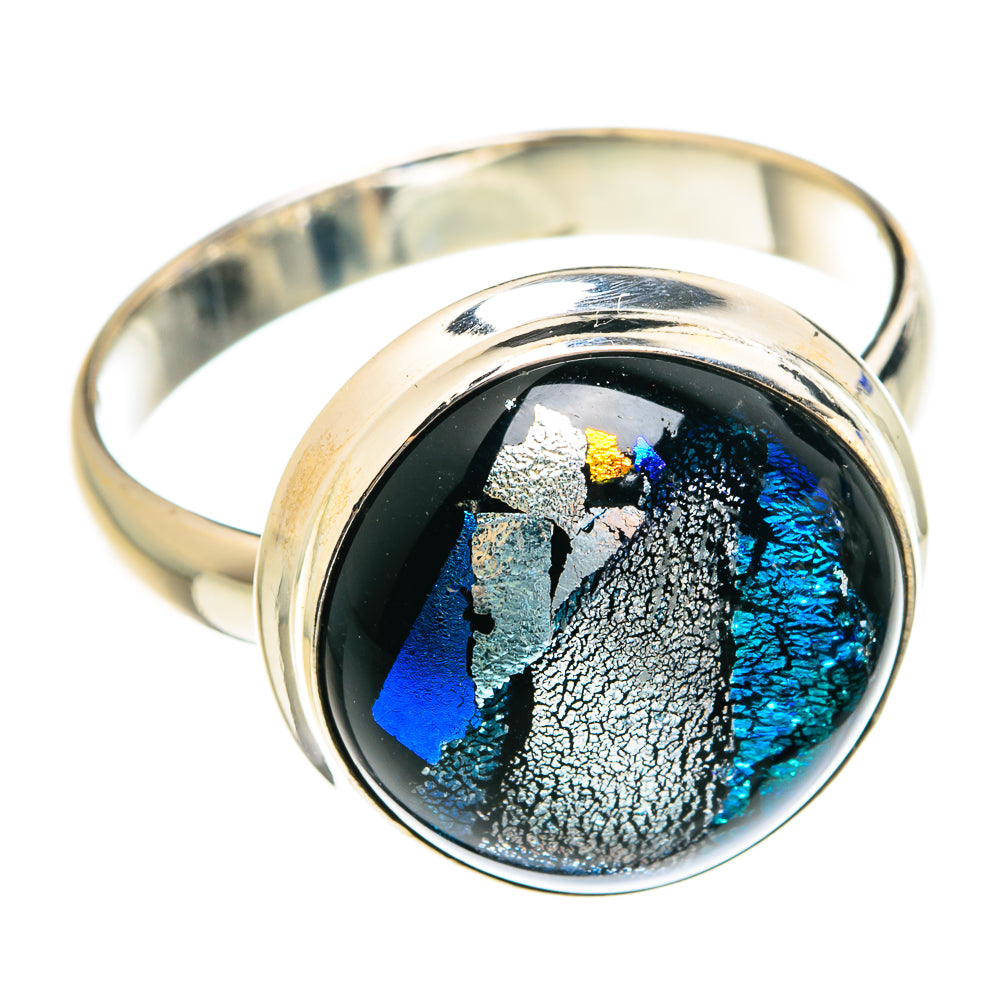 Dichroic Glass Rings handcrafted by Anasilvercos - RING75996