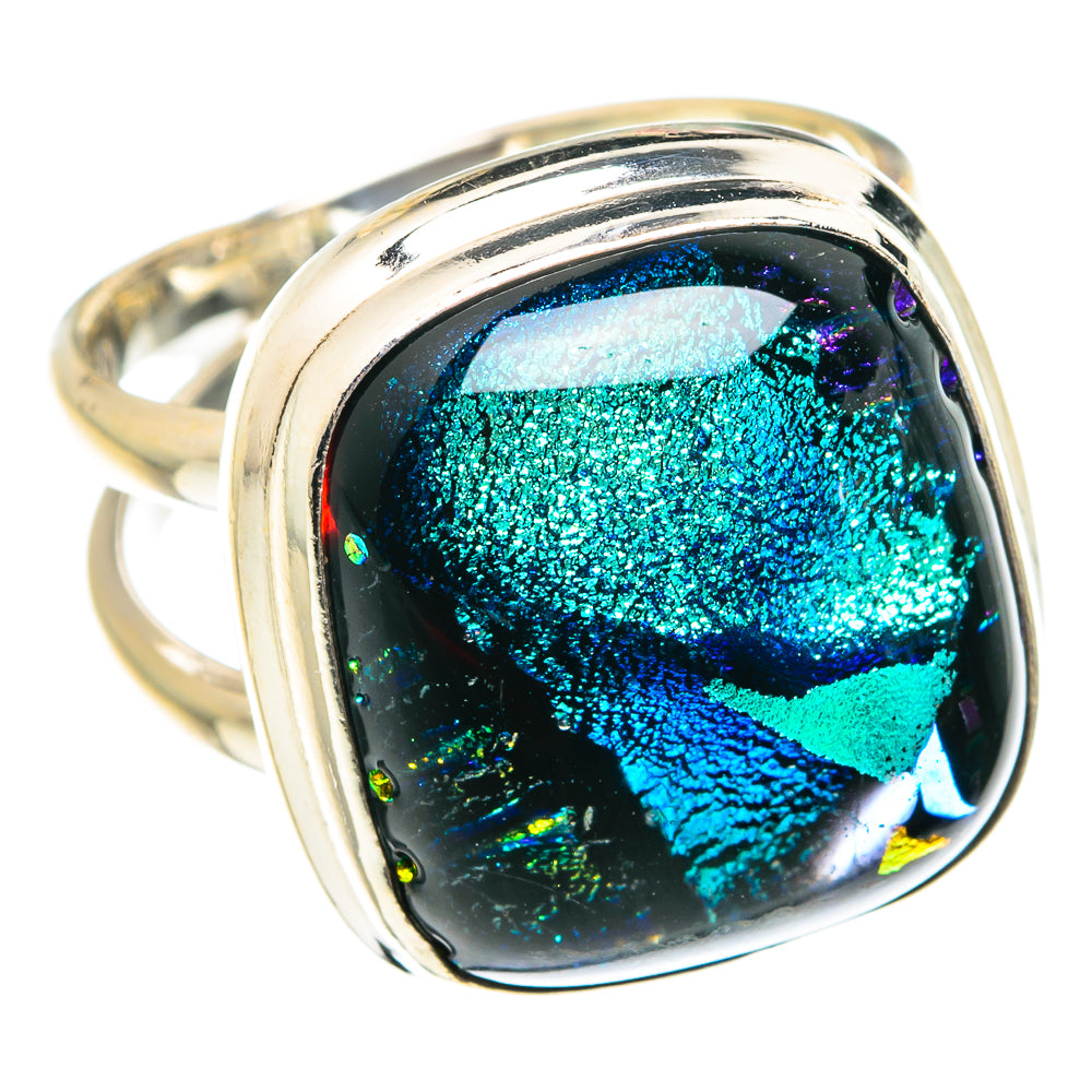 Dichroic Glass Rings handcrafted by Anasilvercos - RING76002