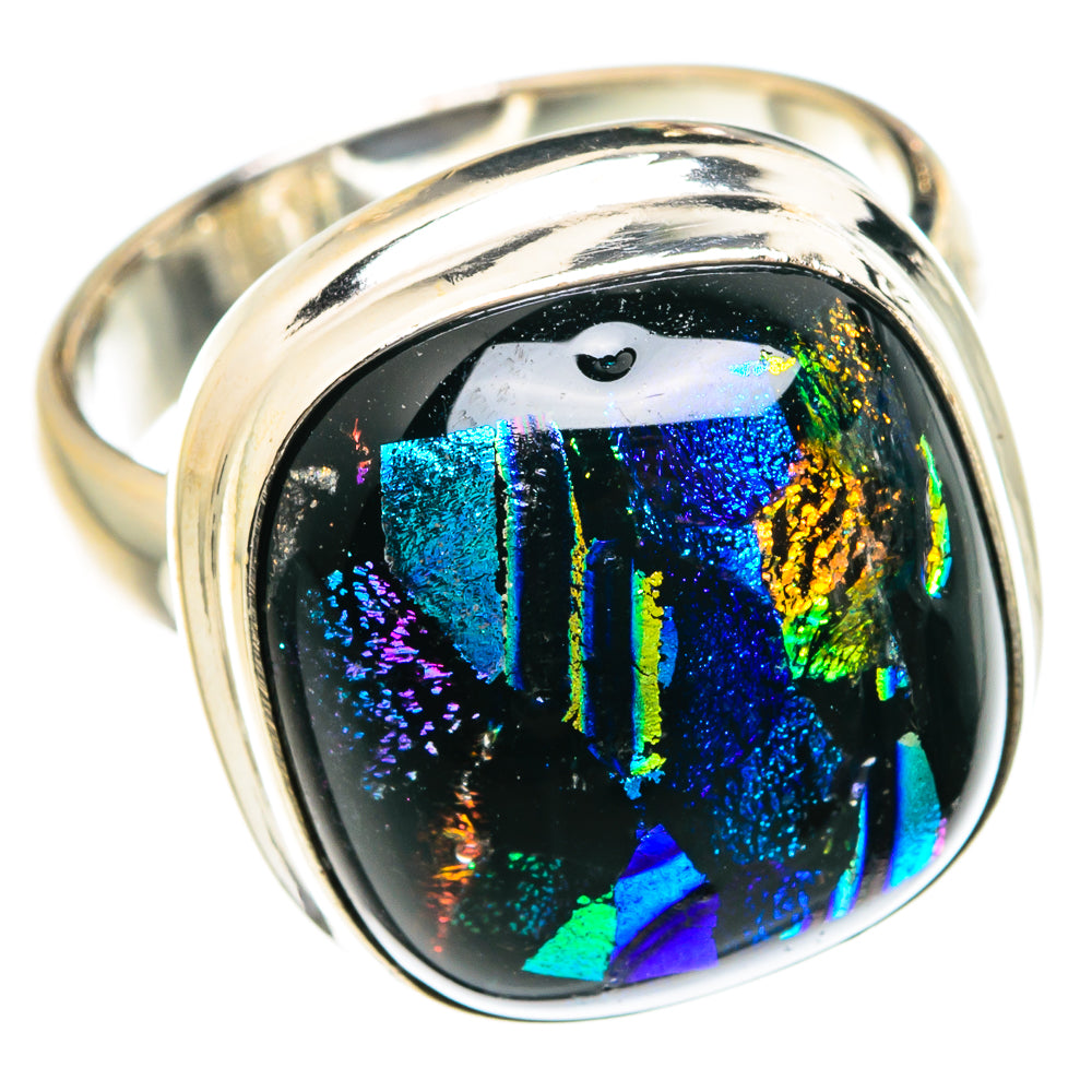Dichroic Glass Rings handcrafted by Anasilvercos - RING76025