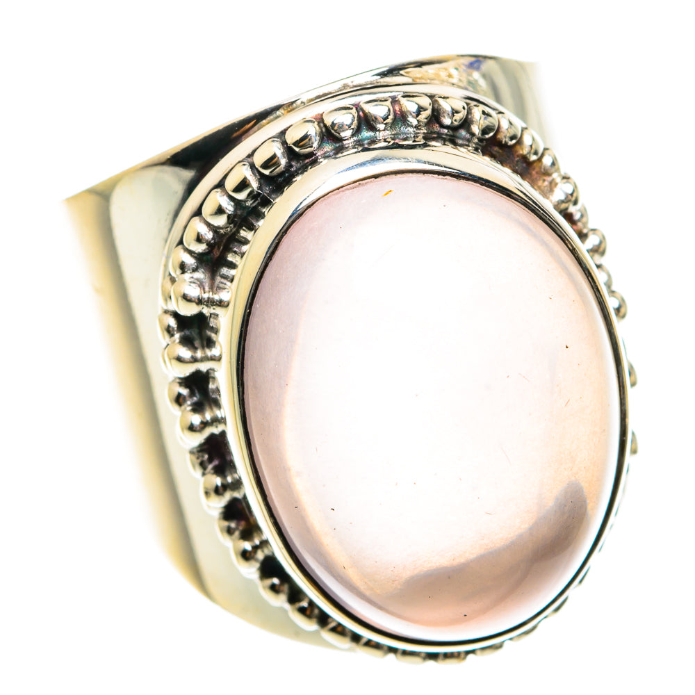 Rose Quartz Rings handcrafted by Anasilvercos - RING76035