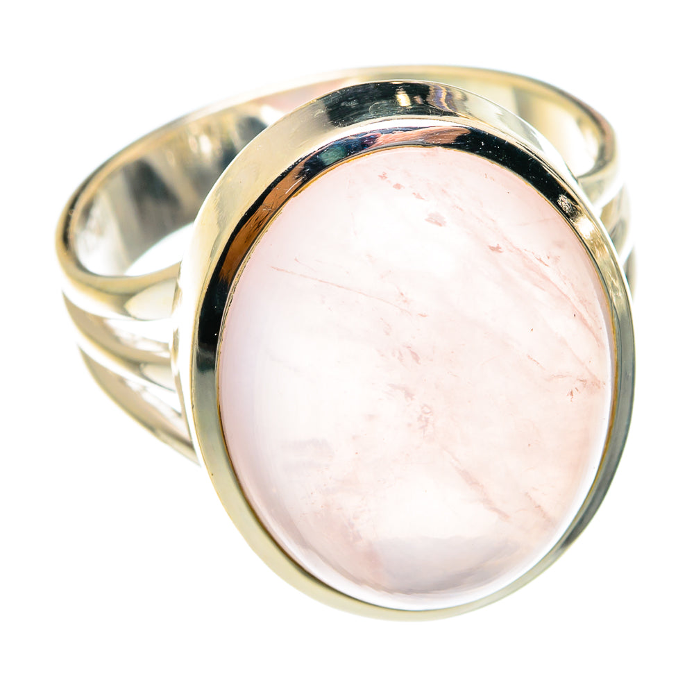 Rose Quartz Rings handcrafted by Anasilvercos - RING76037