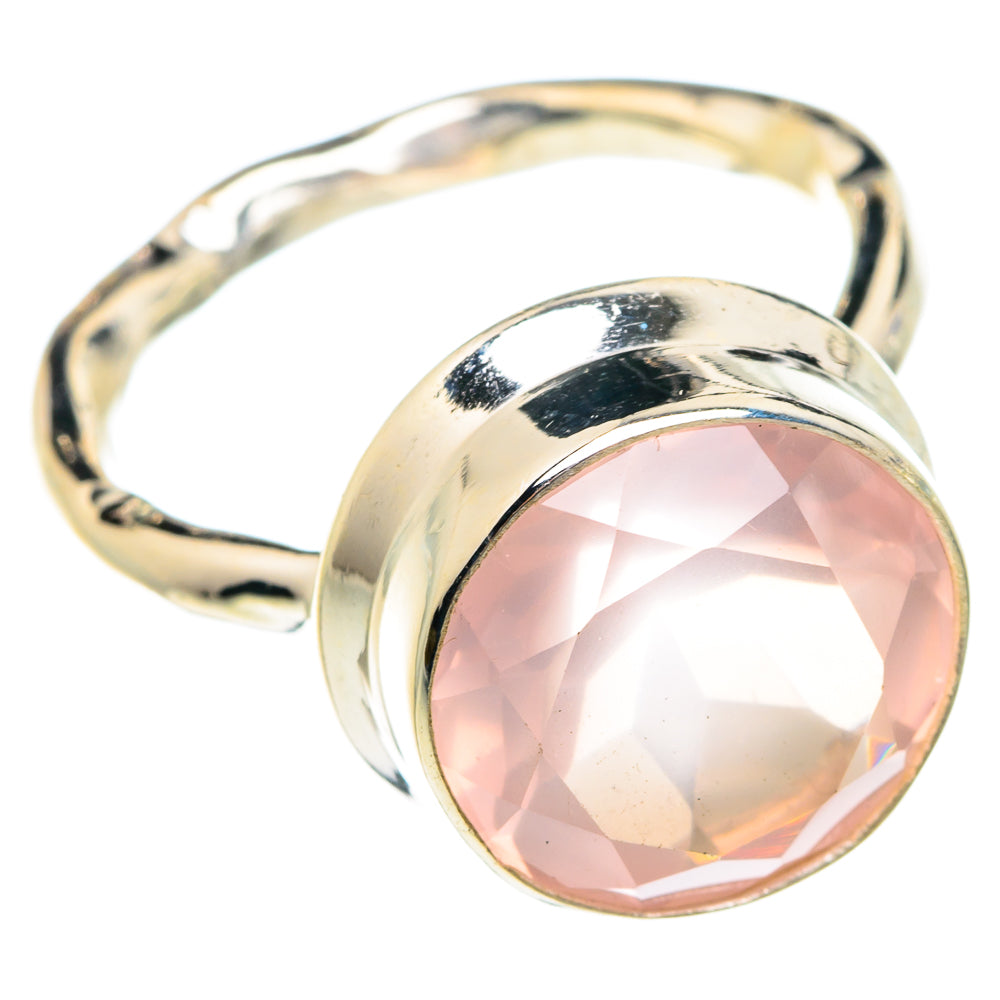 Rose Quartz Rings handcrafted by Anasilvercos - RING76103