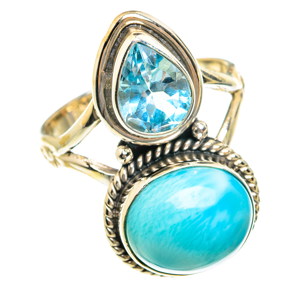 Larimar Rings handcrafted by Anasilvercos - RING76117