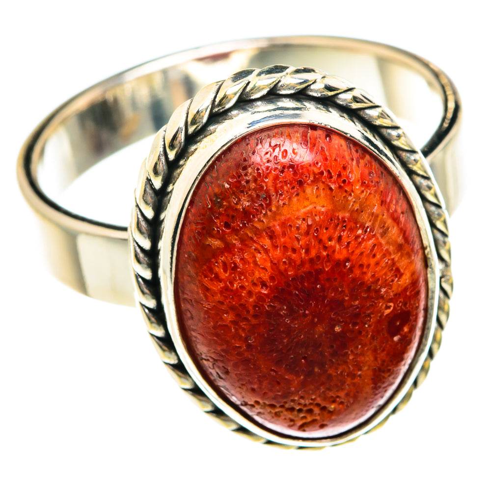 Sponge Coral Rings handcrafted by Anasilvercos - RING76120