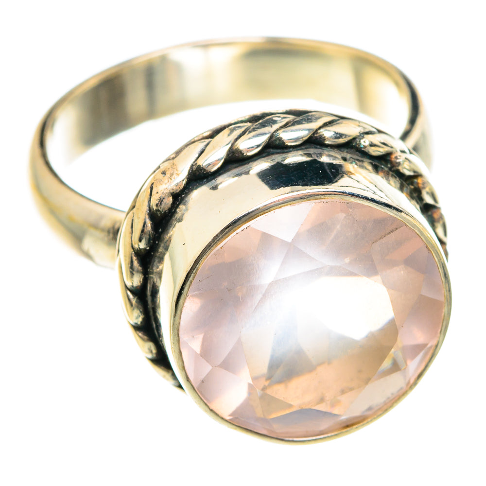 Rose Quartz Rings handcrafted by Anasilvercos - RING76123
