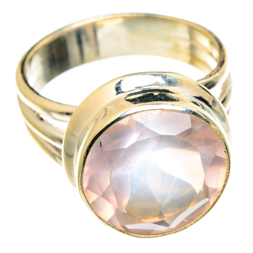 Rose Quartz Rings handcrafted by Anasilvercos - RING76124