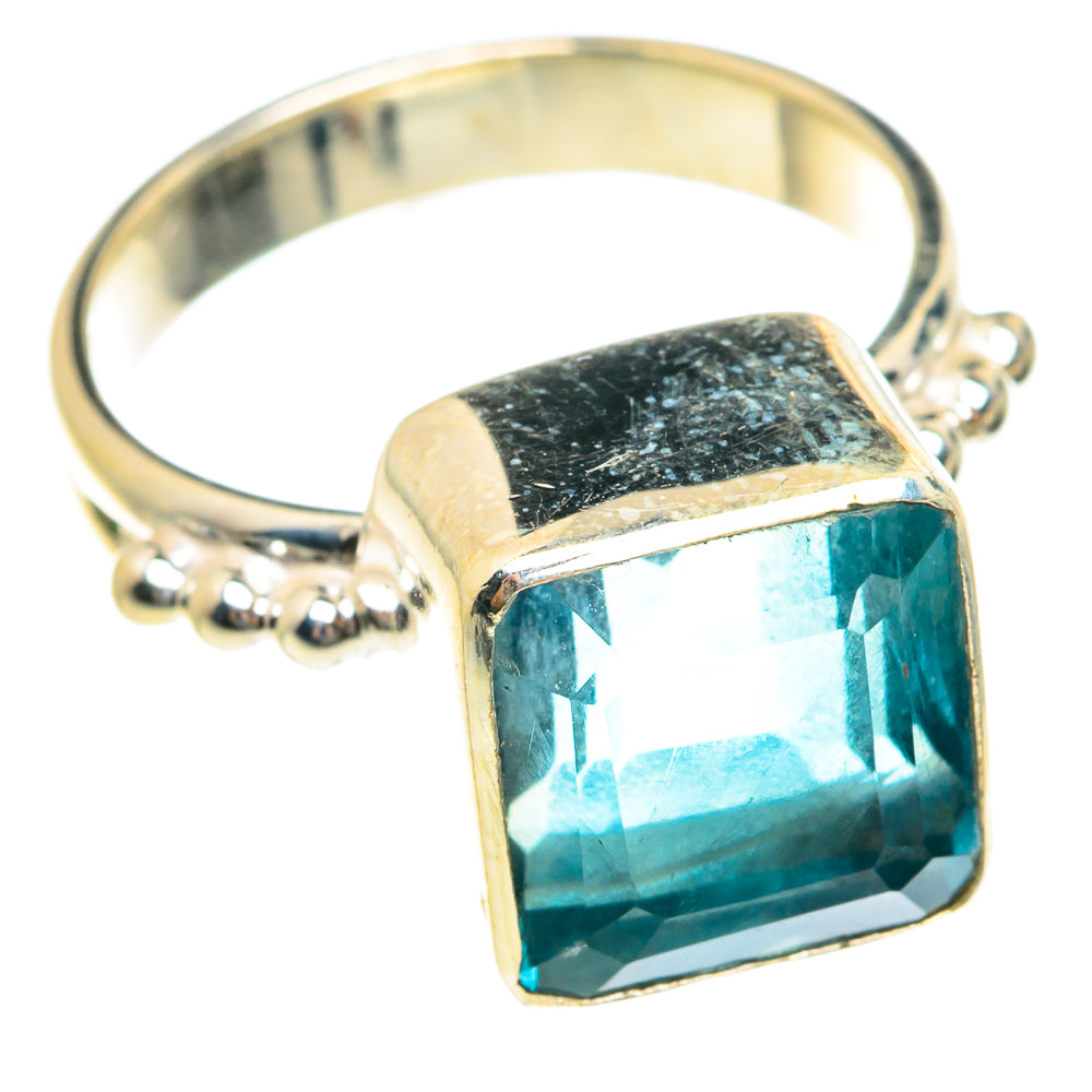 Blue Apatite Rings handcrafted by Anasilvercos - RING76135