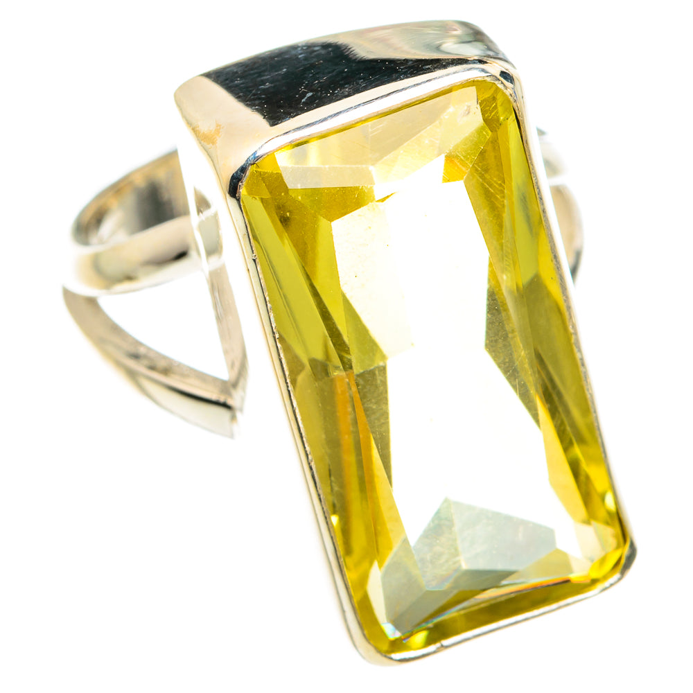 Lemon Quartz Rings handcrafted by Anasilvercos - RING76159