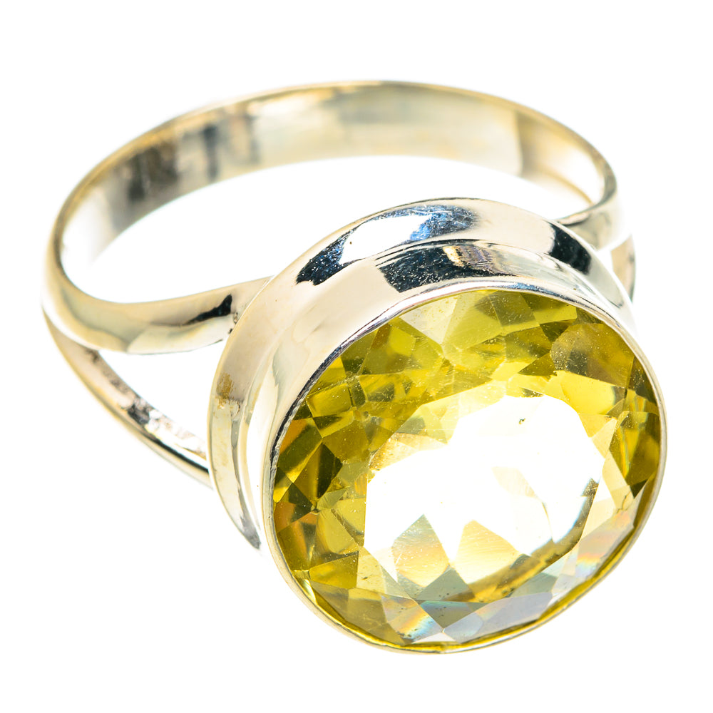 Lemon Quartz Rings handcrafted by Anasilvercos - RING76161