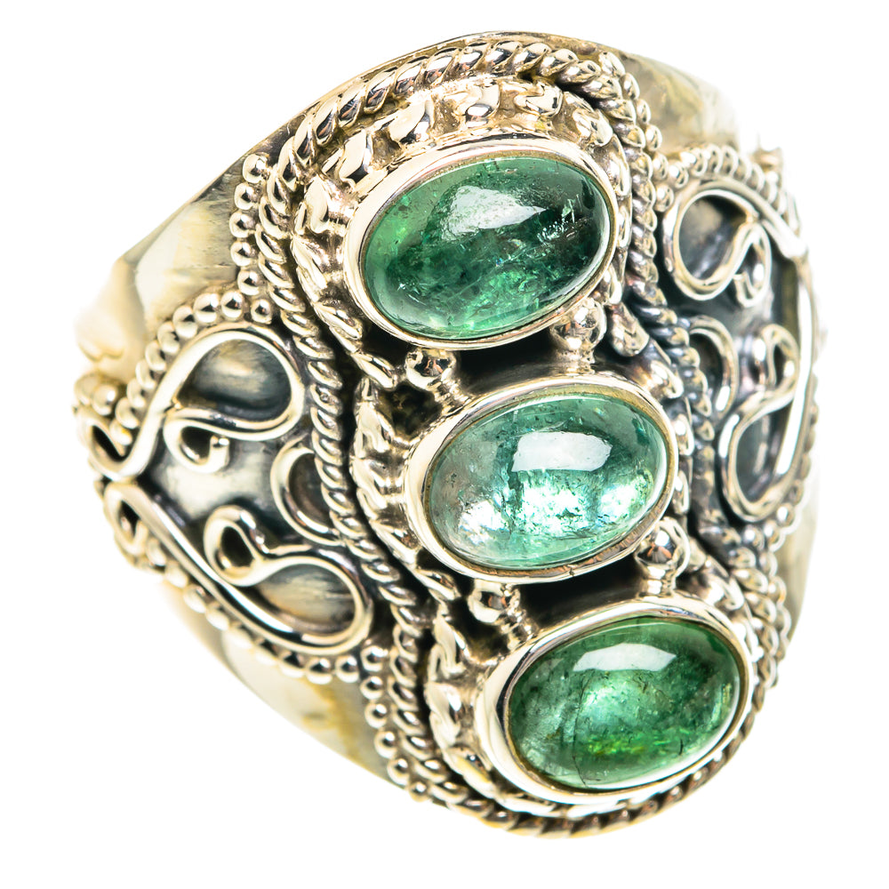 Green Tourmaline Rings handcrafted by Anasilvercos - RING76162