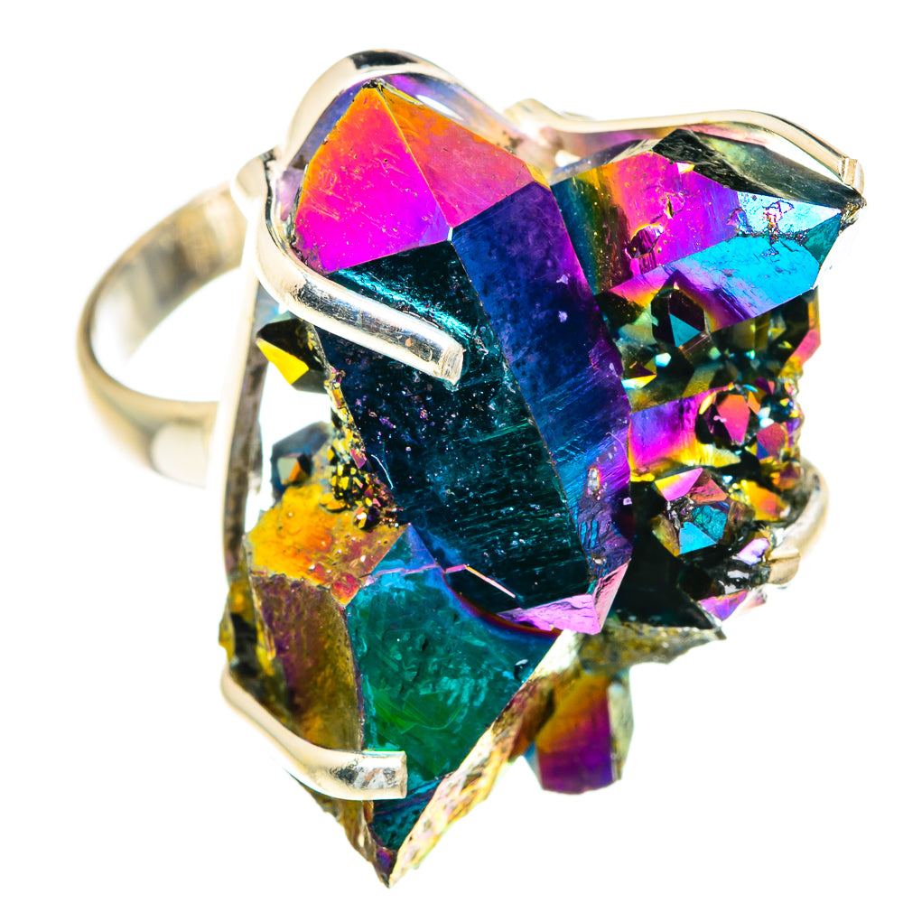 Titanium Sunshine Druzy Rings handcrafted by Anasilvercos - RING76187