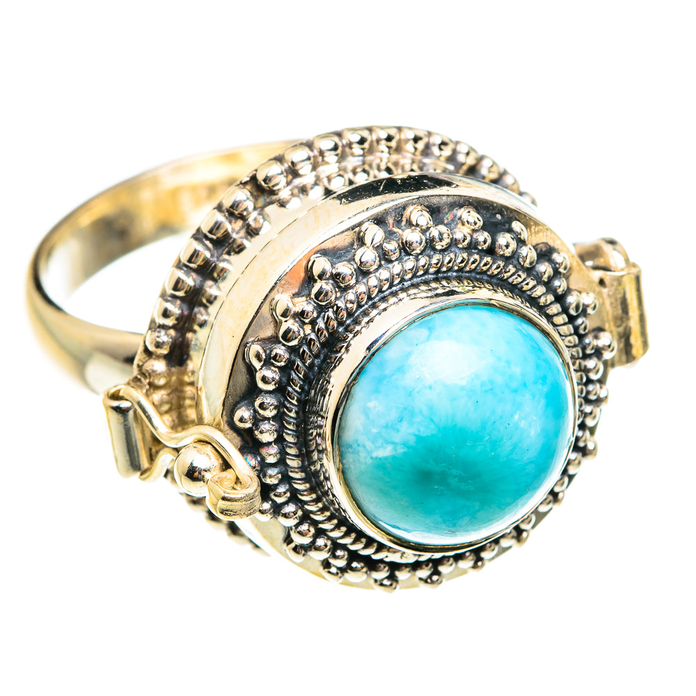 Larimar Rings handcrafted by Anasilvercos - RING76194