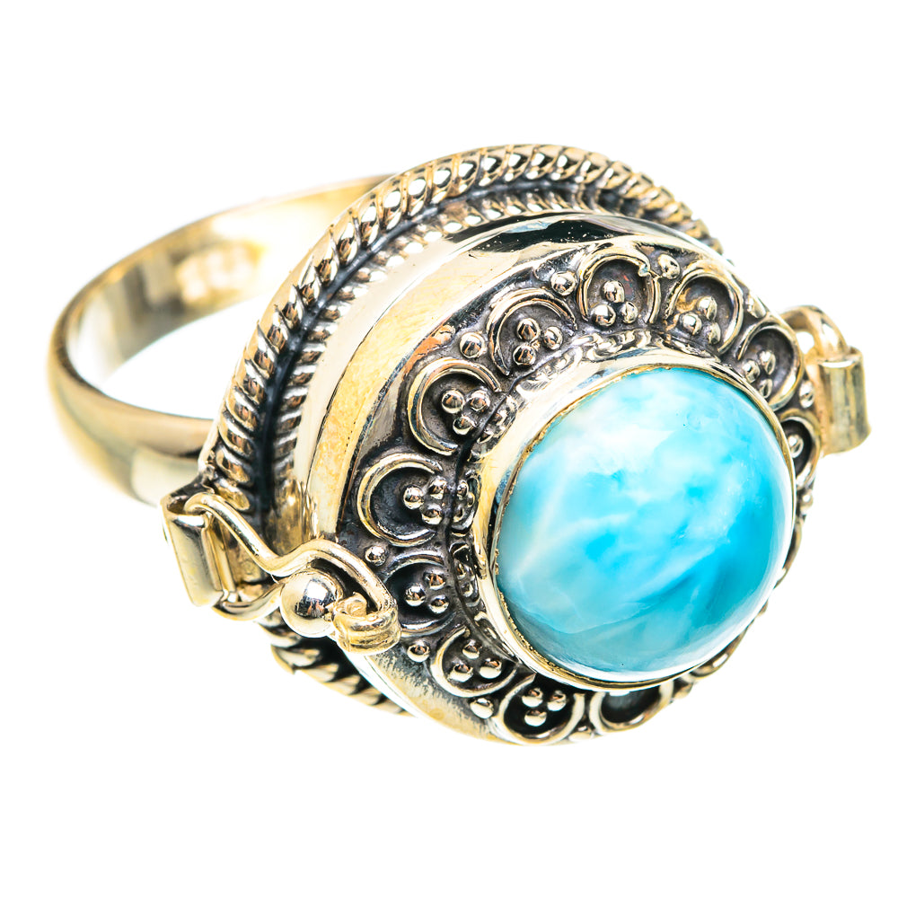 Larimar Rings handcrafted by Anasilvercos - RING76197