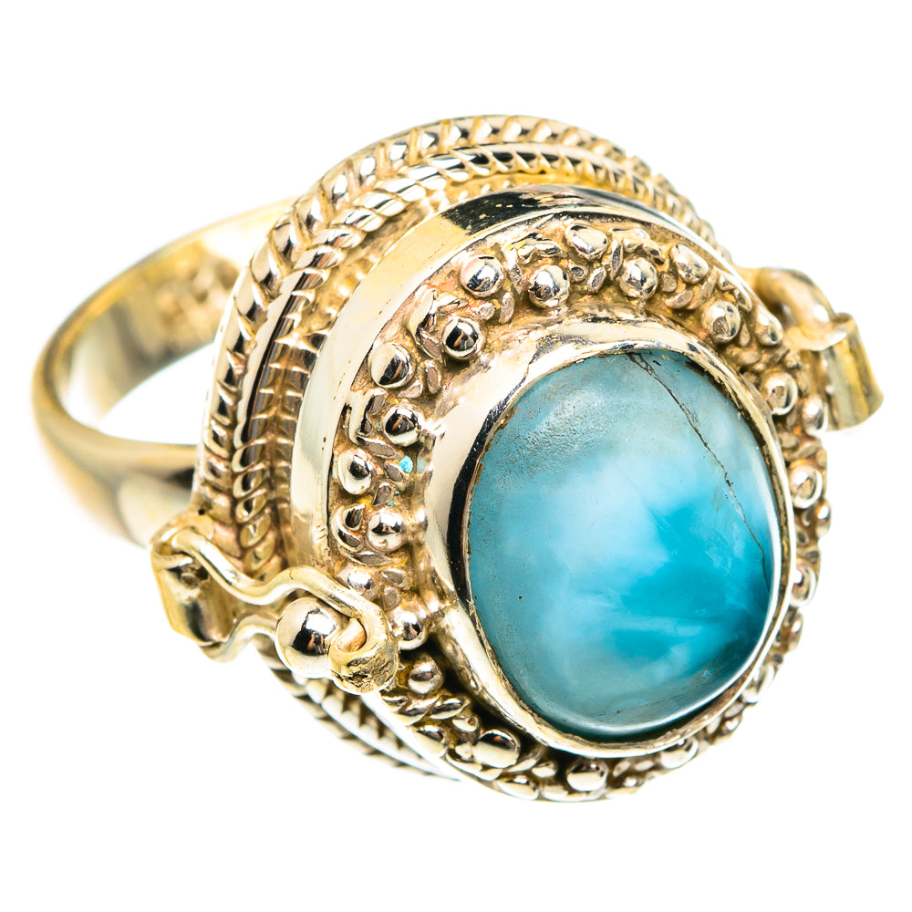Larimar Rings handcrafted by Anasilvercos - RING76198