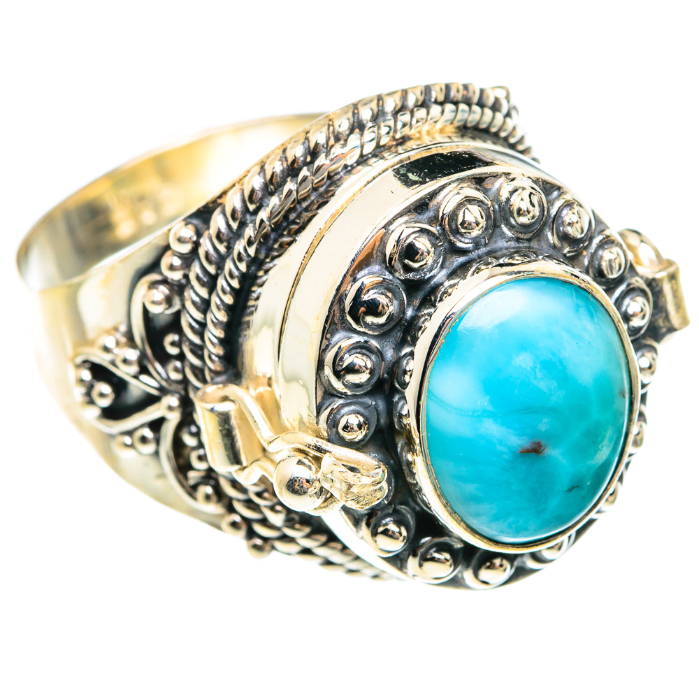 Larimar Rings handcrafted by Anasilvercos - RING76224