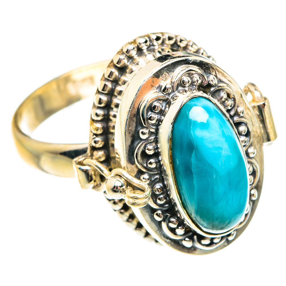 Larimar Rings handcrafted by Anasilvercos - RING76247