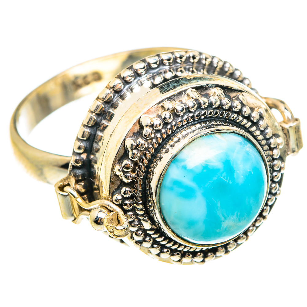 Larimar Rings handcrafted by Anasilvercos - RING76248