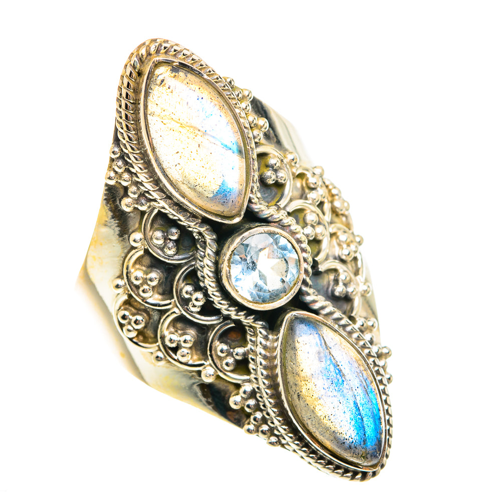 Labradorite Rings handcrafted by Anasilvercos - RING76264