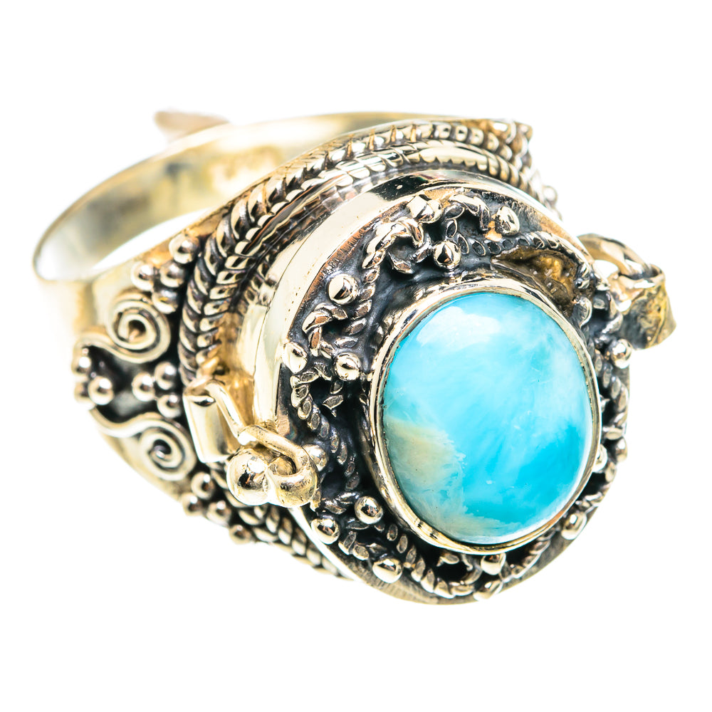 Larimar Rings handcrafted by Anasilvercos - RING76266