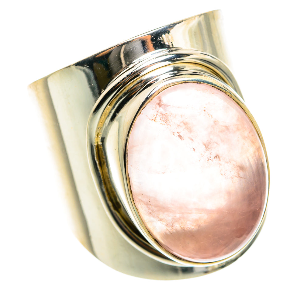 Rose Quartz Rings handcrafted by Anasilvercos - RING76278
