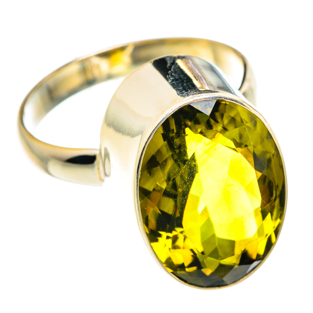 Olive Quartz Rings handcrafted by Anasilvercos - RING76295