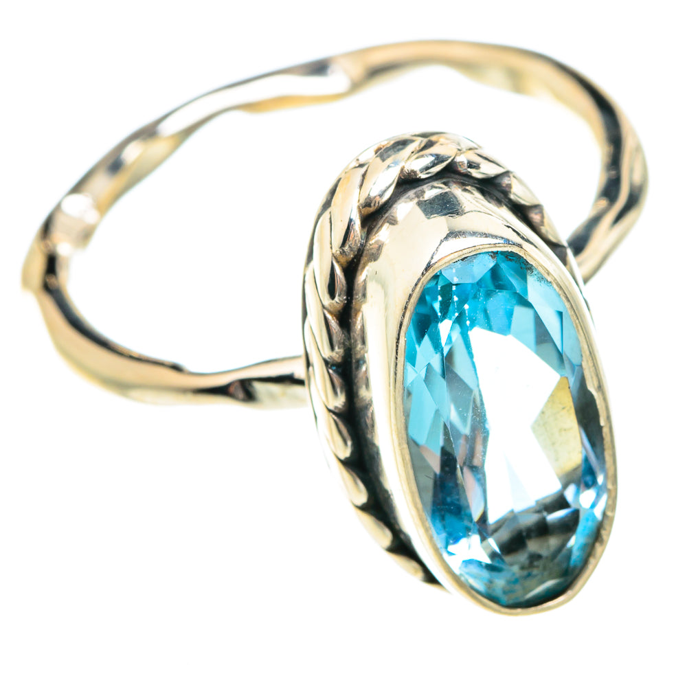 Blue Topaz Rings handcrafted by Anasilvercos - RING76298