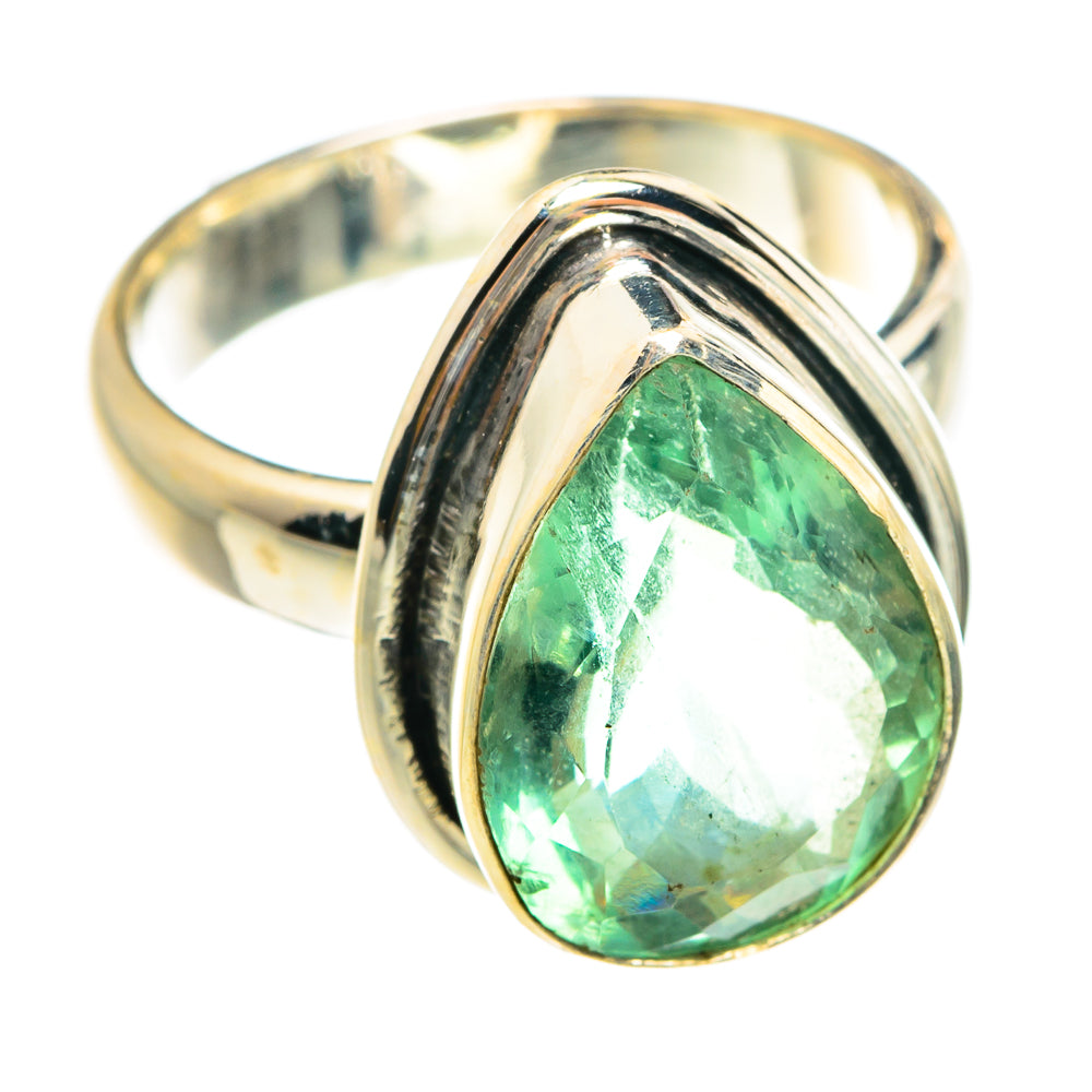 Green Fluorite Rings handcrafted by Anasilvercos - RING76303