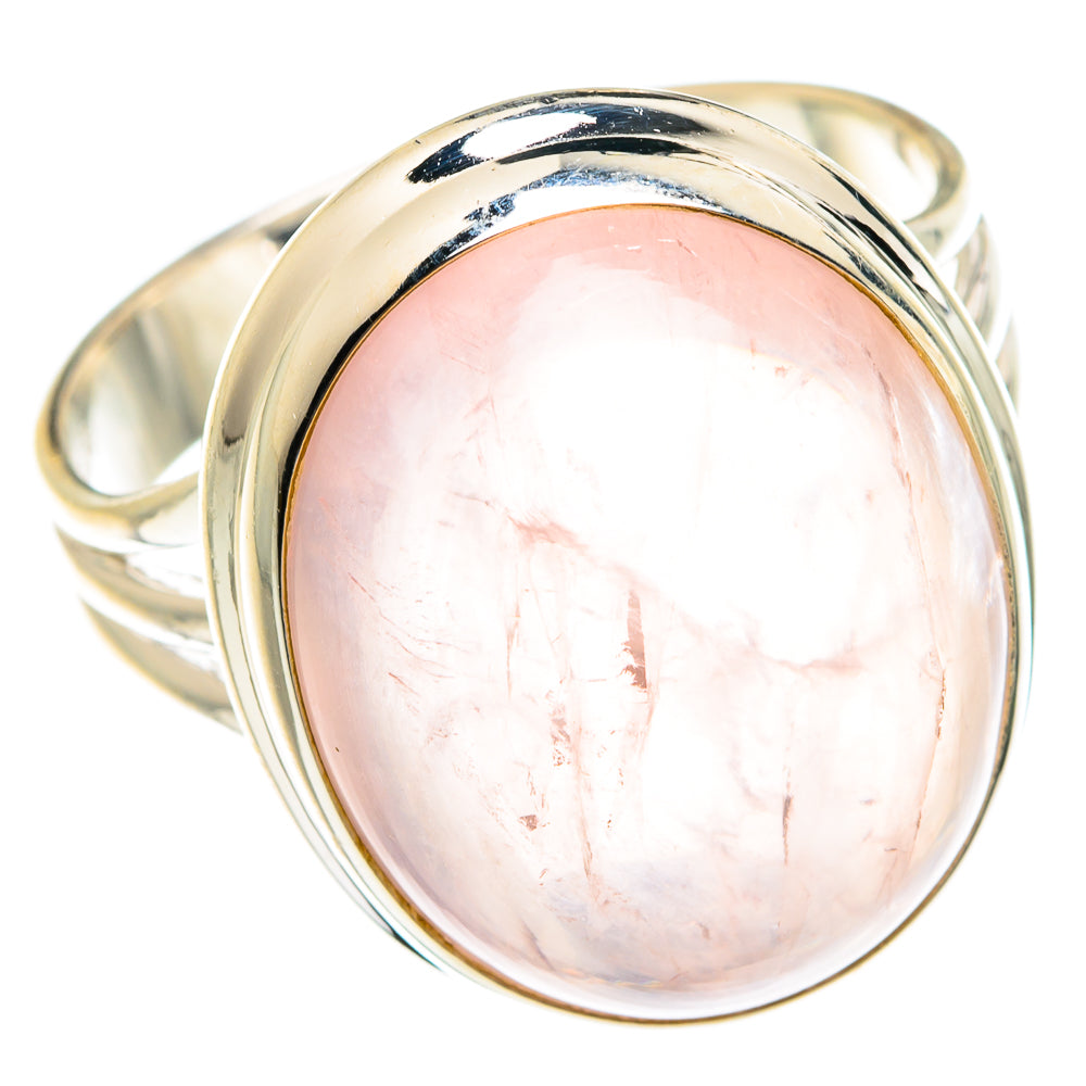 Rose Quartz Rings handcrafted by Anasilvercos - RING76308