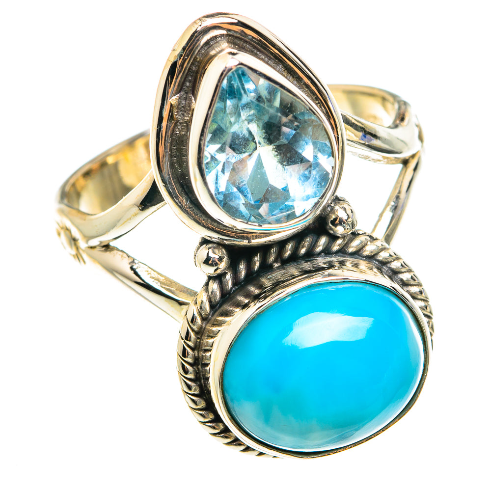 Larimar Rings handcrafted by Anasilvercos - RING76322