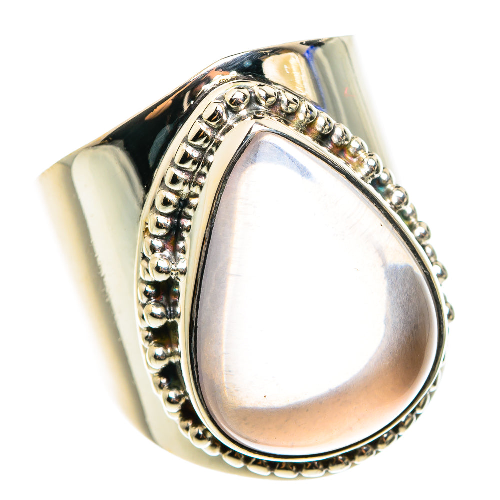Rose Quartz Rings handcrafted by Anasilvercos - RING76340