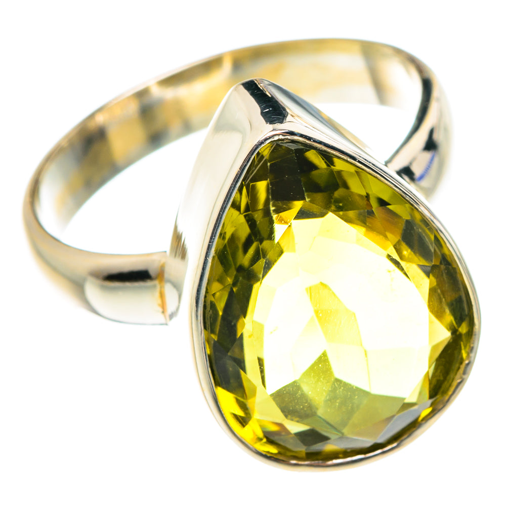 Olive Quartz Rings handcrafted by Anasilvercos - RING76356